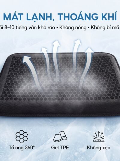 Đệm Ngồi Đá Lạnh Gel Tổ Ong